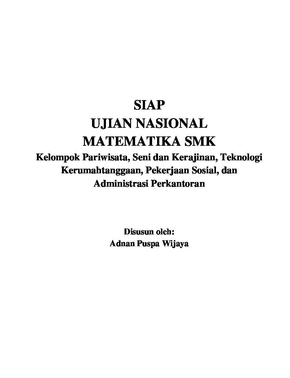 Siap UN Matematika SMK