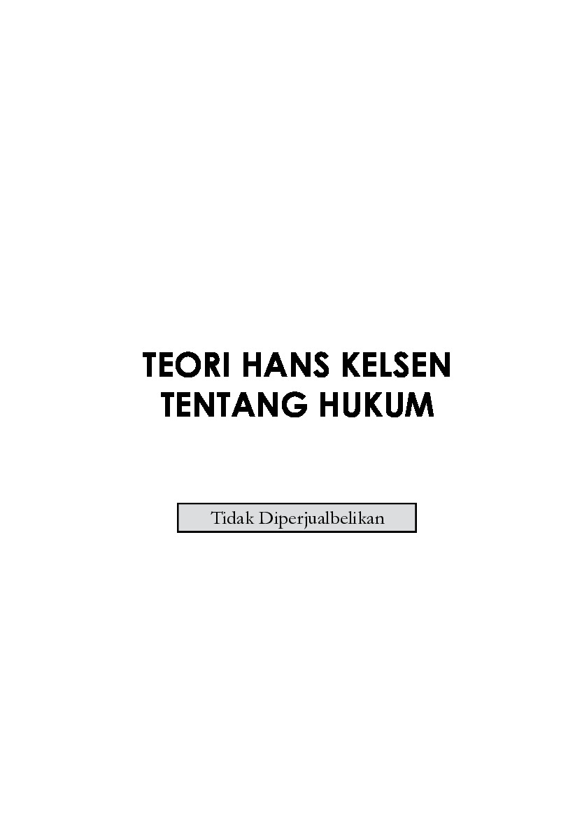 Teori Hans Kelsen Tentang Hukum